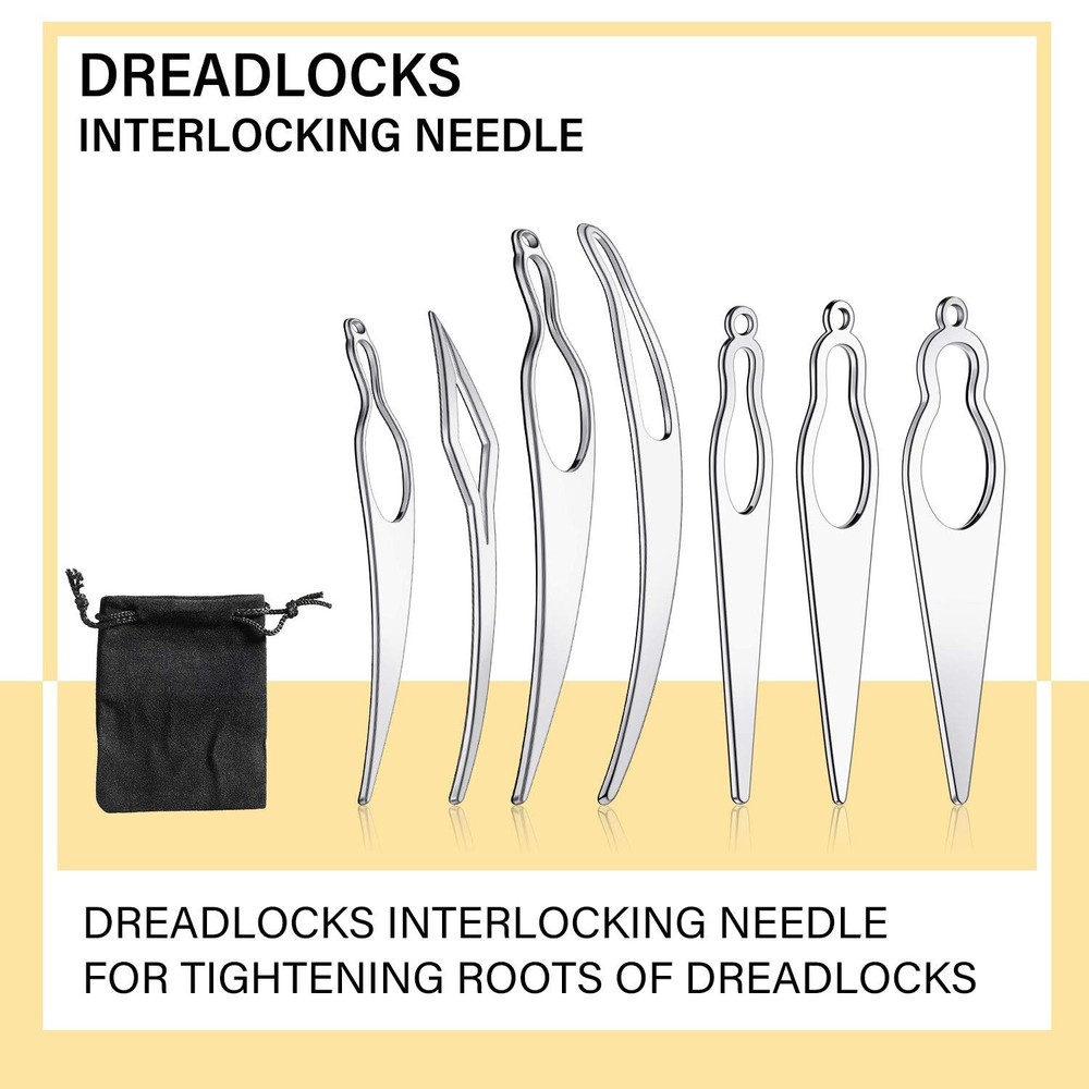 WILLBOND 8 Pcs Interlocking Tool for Locs Sisterlock Retighten Tool for Dread...