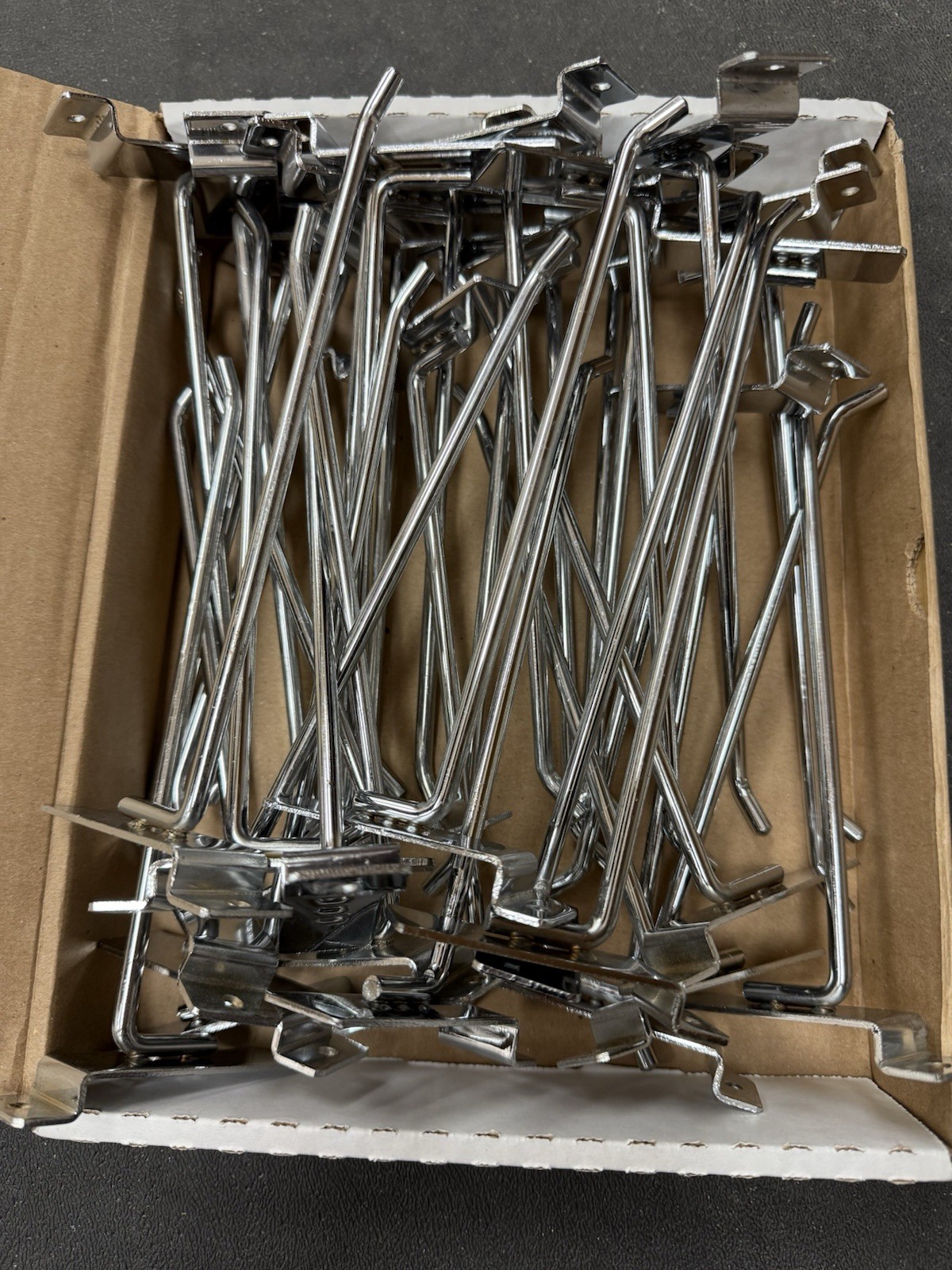 Slatwall Hooks Chrome 8” 50 PCS  Great Condition