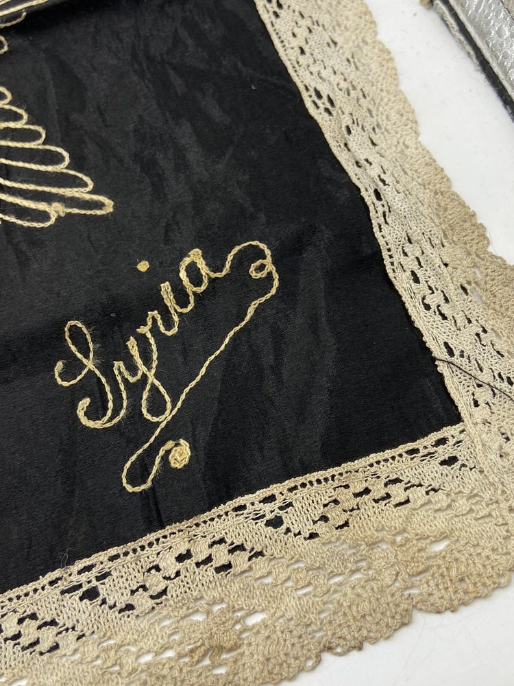 WW2 Royal Army Service Corps Embroidered Egypt Palestine & Syria Table Runner