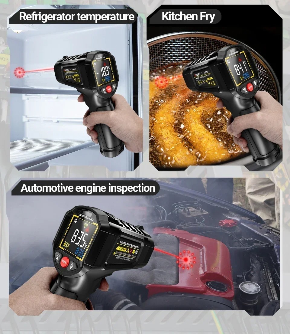 Infrared Thermometer LCD Digital Non-contact Laser IR Temperature Gun Temp Meter