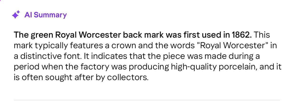 ANTIQUE ROYAL WORCESTER GILT & PAINTED HANDLED VASE C. 1884-1889 #1109 8 7/8"H