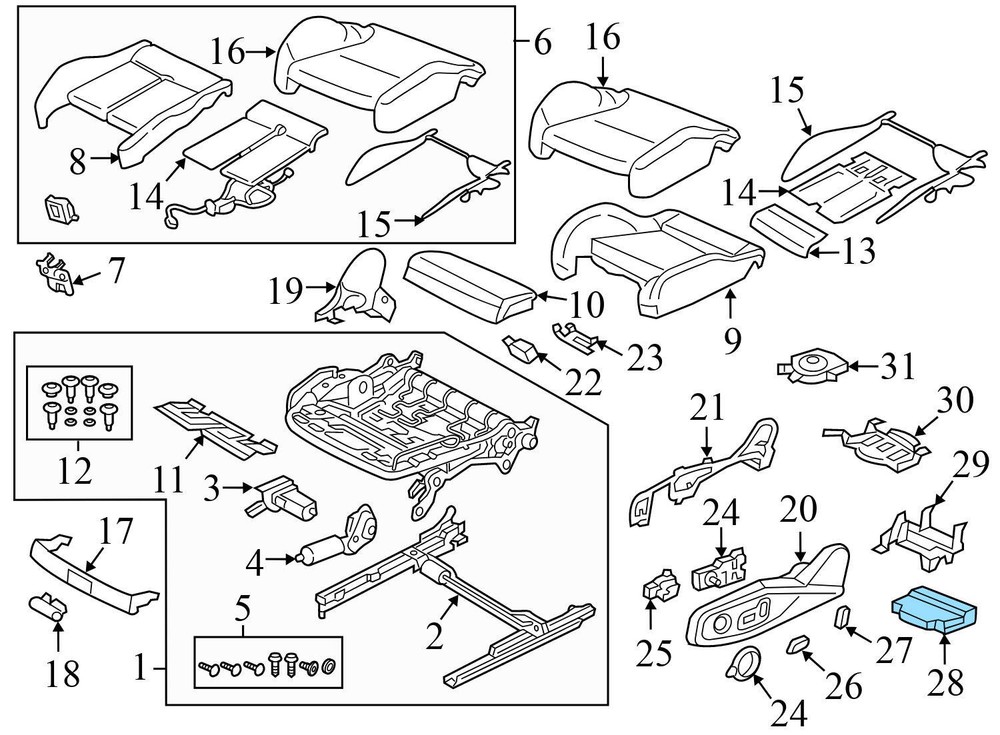 2016-2017 AUDI Q7 - Front SEAT Adjustment Control Module 4M0959760