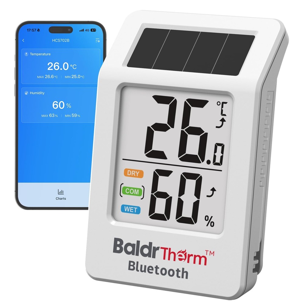 Bluetooth Thermometer Wireless, Smart Thermometer with App Control, 200ft Cov...