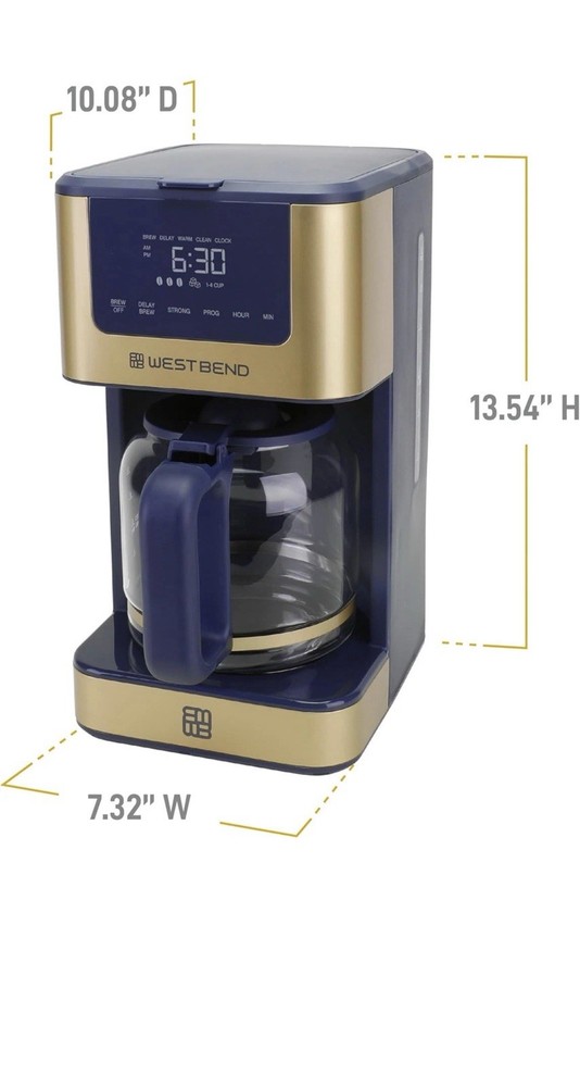 12-Cup Programmable Coffee Maker with Brew Strength Selector