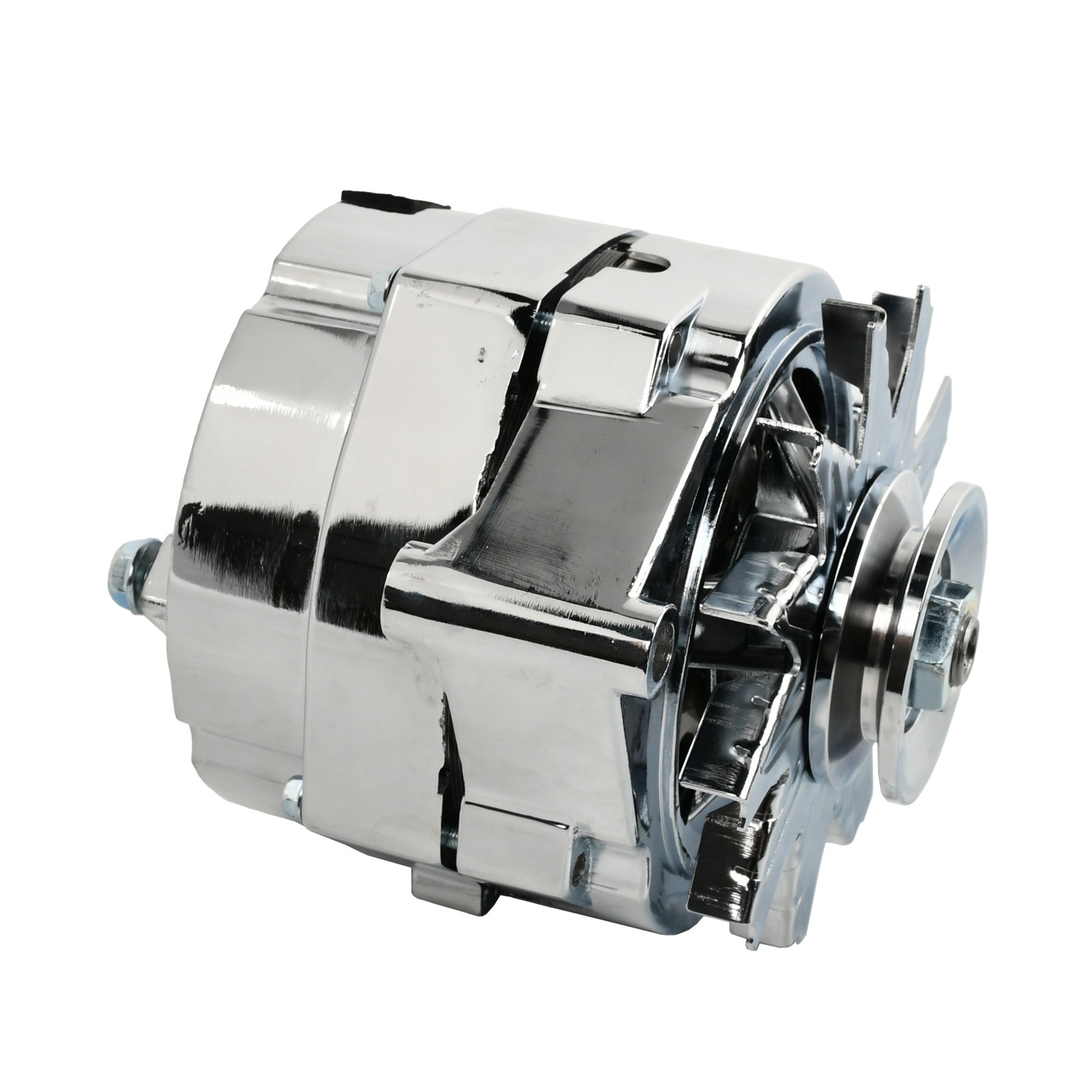 150 Amp 1 or 3 Wire Alternator Chrome Aluminum 37293 For GM Chevy 10SI/10DN/12SI