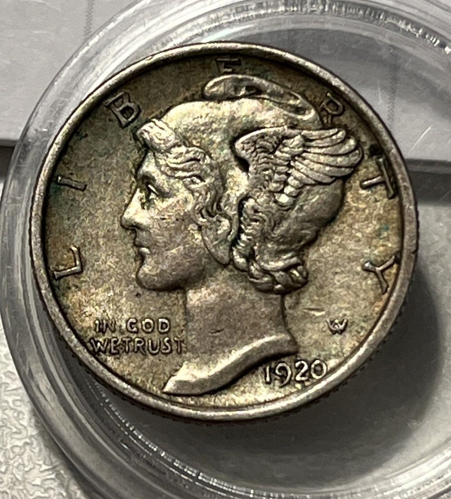 1920 D Mercury Dime AU About Uncirculated
