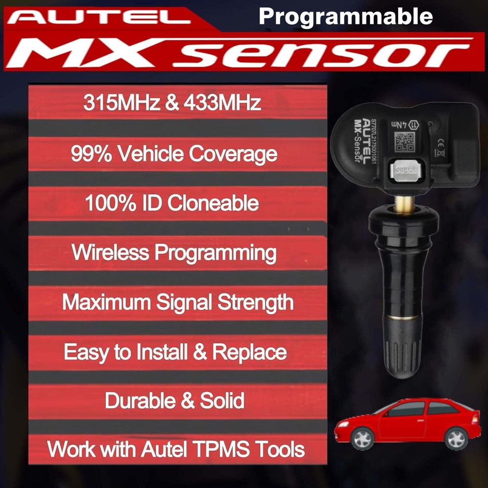 Autel MX-Sensor Universal Programmable TPMS Sensor 315 & 433MHz Pressure Sensor