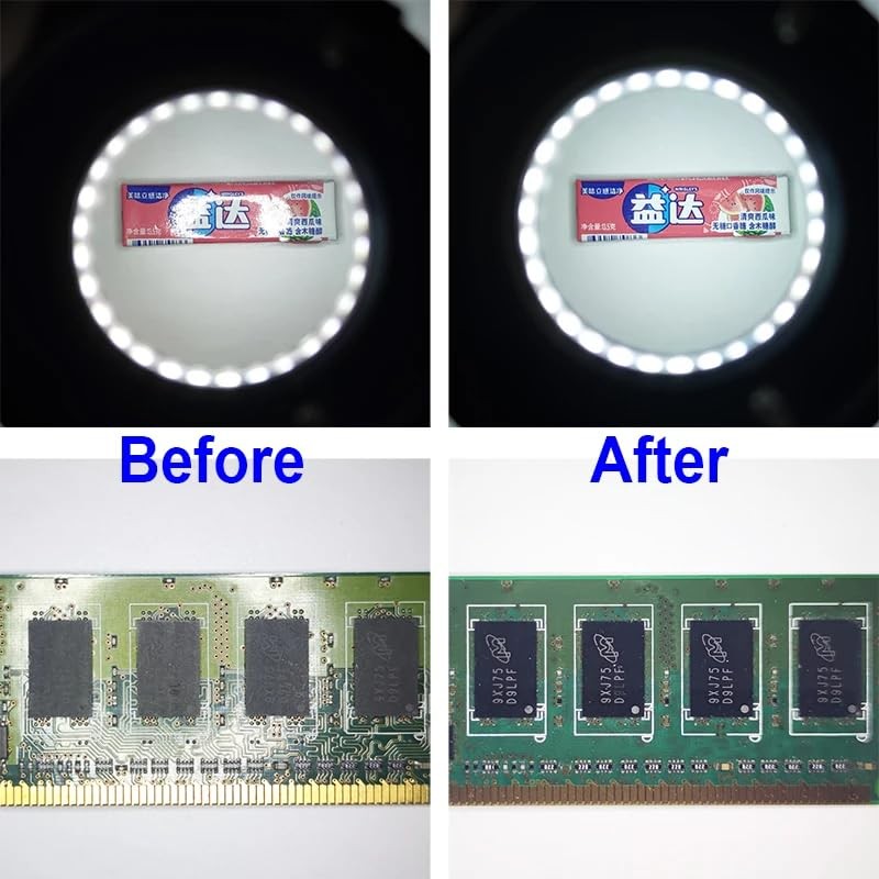 Polarized Microscope Light Anti Glare LED Ring Illuminator, 96