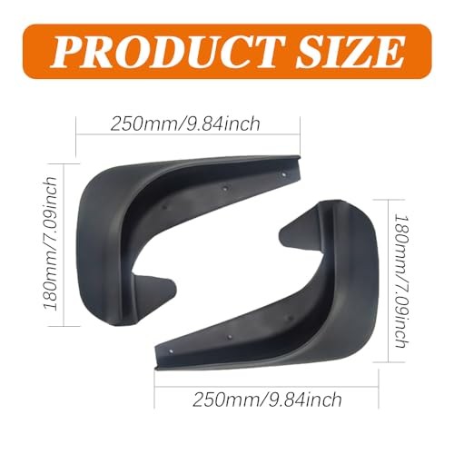 4PCS Car Mud Flaps, Black Mud Flaps Splash Guards, Front Rear Mud Flaps Splash