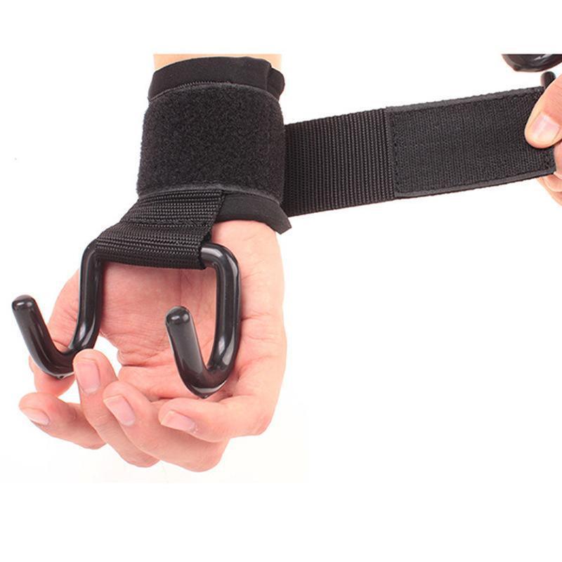 2PCS Fitness Squat Lifting Pull-Up Wrist Hook Strength Training Pull Power Hook