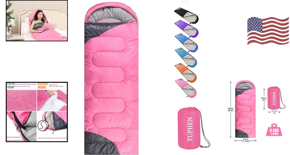 Waterproof Microfiber Sleeping Bag - Versatile for Camping, Hiking & Indoor Use