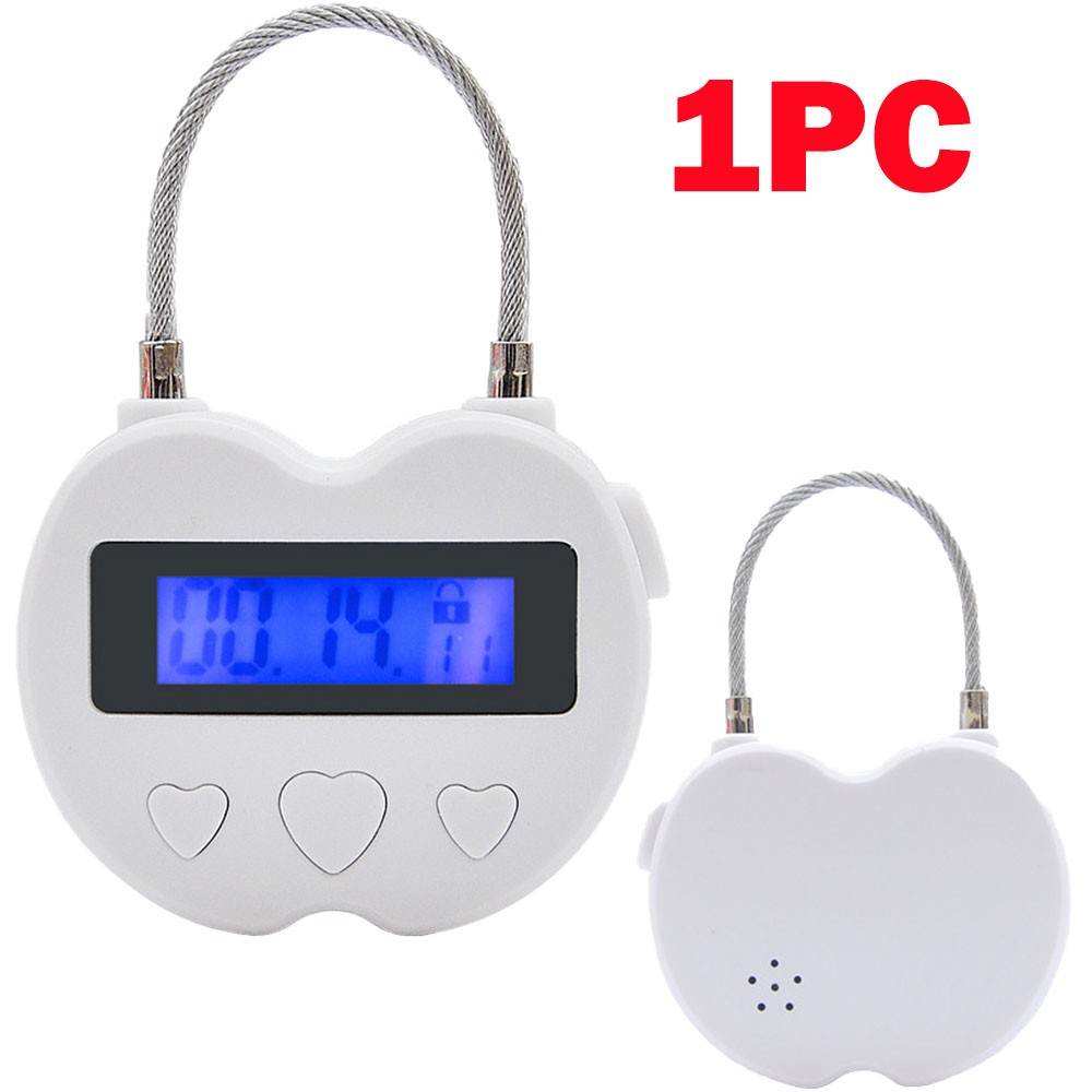 White Time Lock LCD Display Time Lock Multifunction Travel Electronic Timer NEW