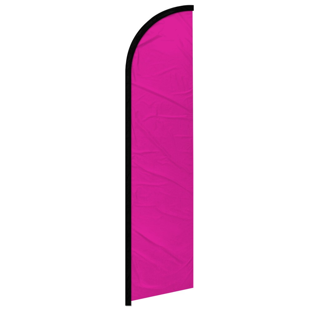 Solid Color Magenta Windless Advertising Swooper Flag Pink Flag Solid Color