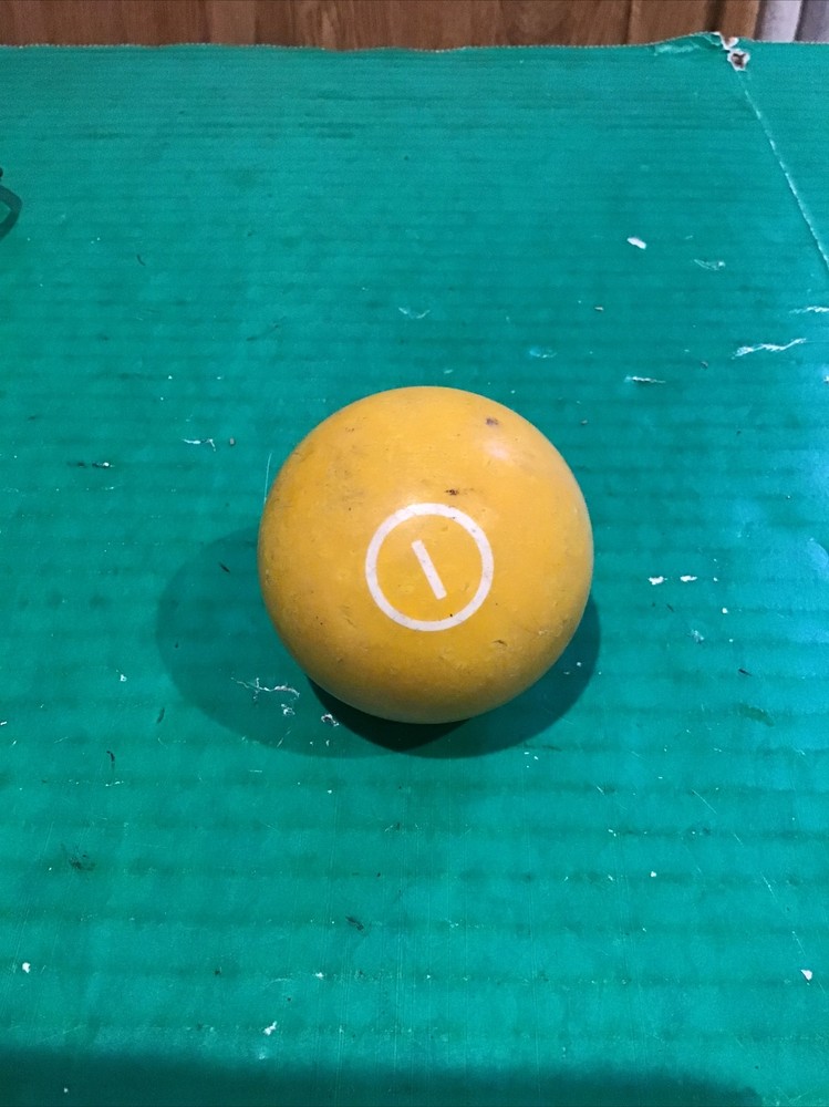 VTG Replacement Billiard Pool Ball 2 1/4" Diameter Number 1 Yellow Solid  (C)