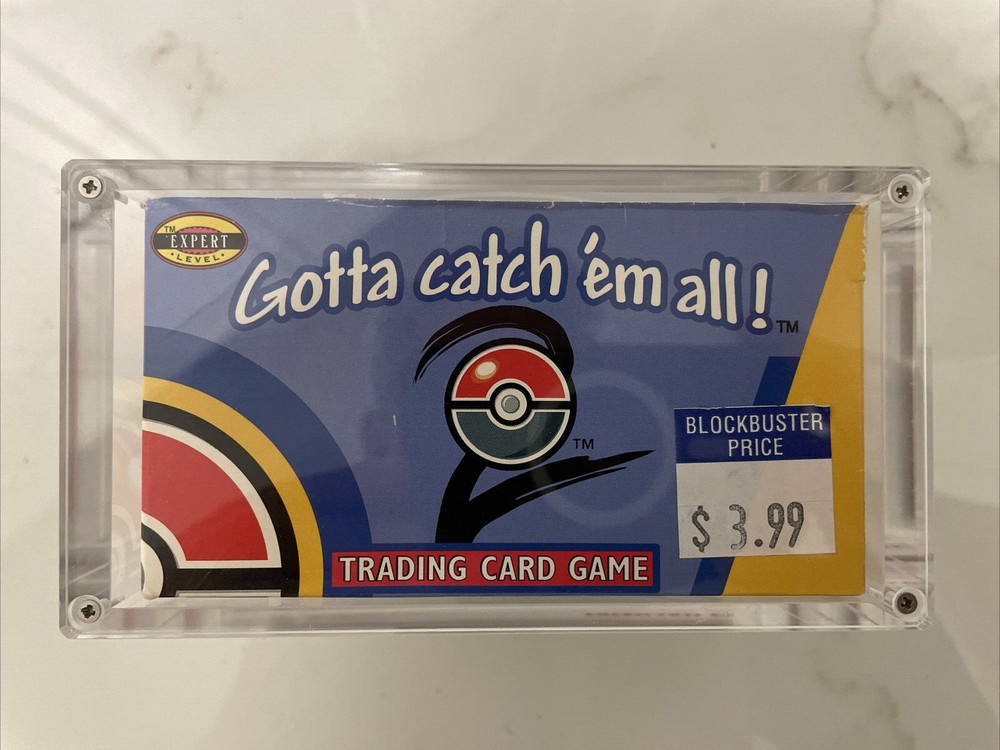Pokemon EMPTY Booster Box Mint Condition WOTC Base 2 with Plexi Case