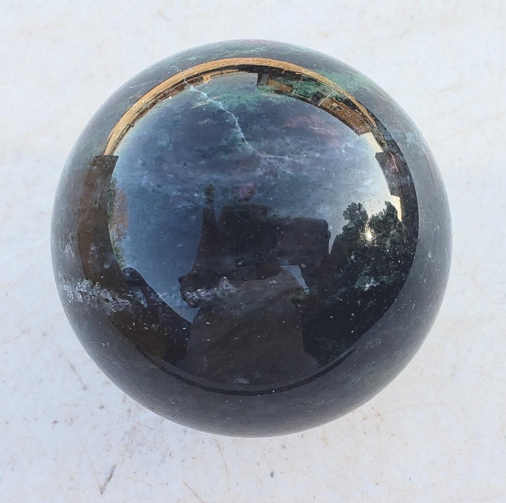 Fluorescent Ruby in Zoisite 64mm Sphere Collection Metaphysical or Decor 5198
