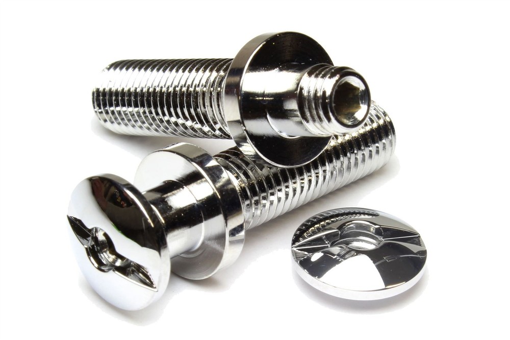 Locking Tailpiece Mounting Studs - domed head -Chrome with US threads