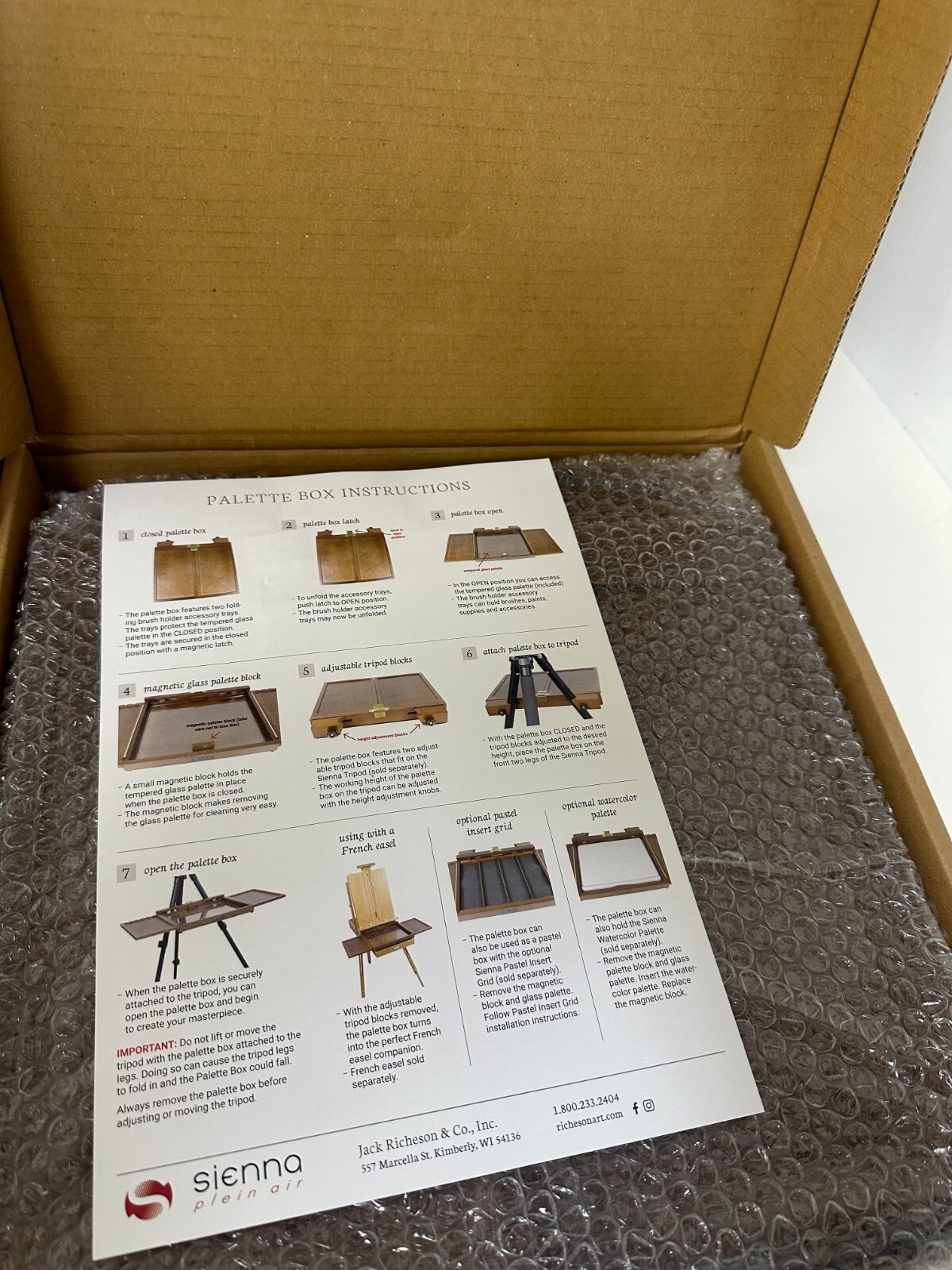 Sienna Plein Air Palette Box CT-PS-100