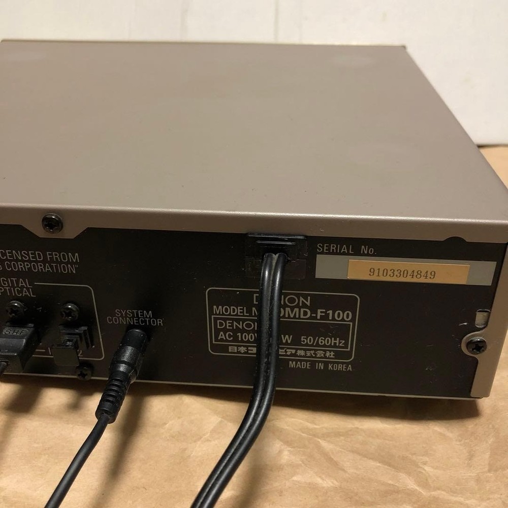 [As Is]Denon DMD-F100 MD Deck with Remote Control 100V