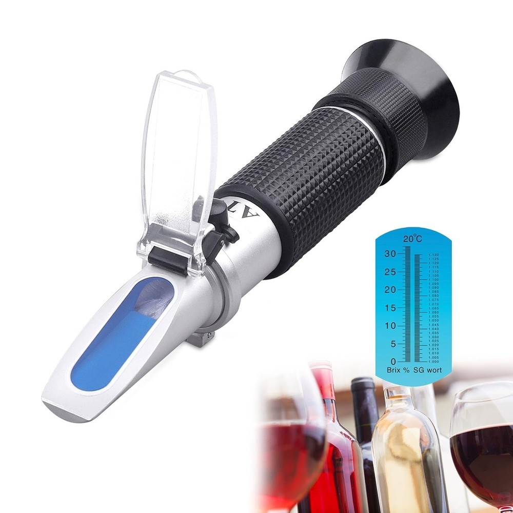 Portable Digital Refractometer with ATC - Brix & Specific Gravity Measurement