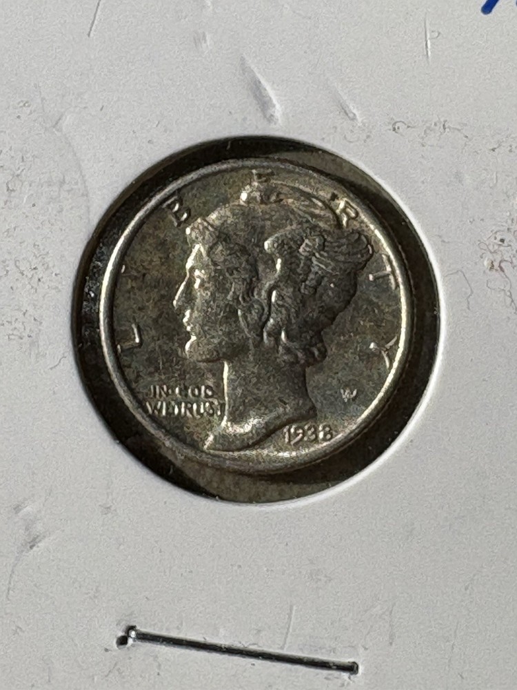 1938 P Mercury Dime 90% Silver  BU Uncirculated