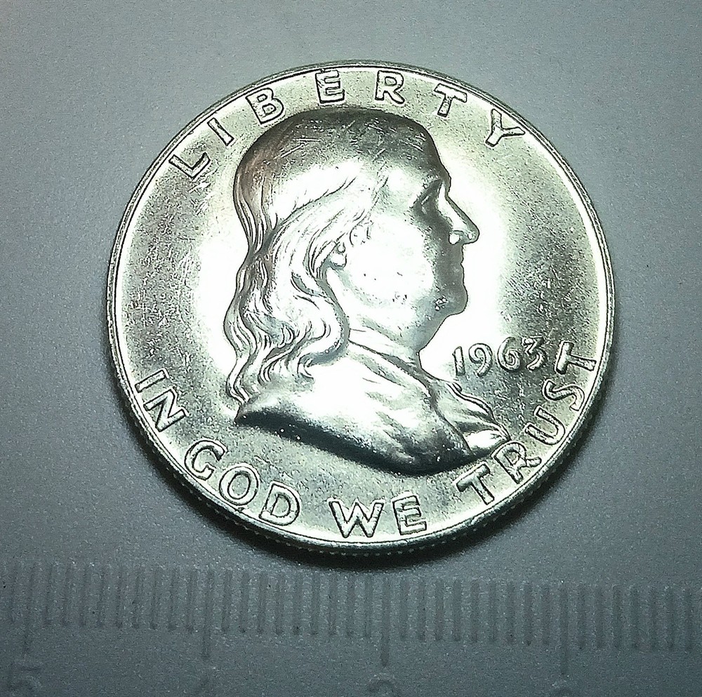 Franklin 1963 D Half Dollar MS FBL Uncirculated Silver