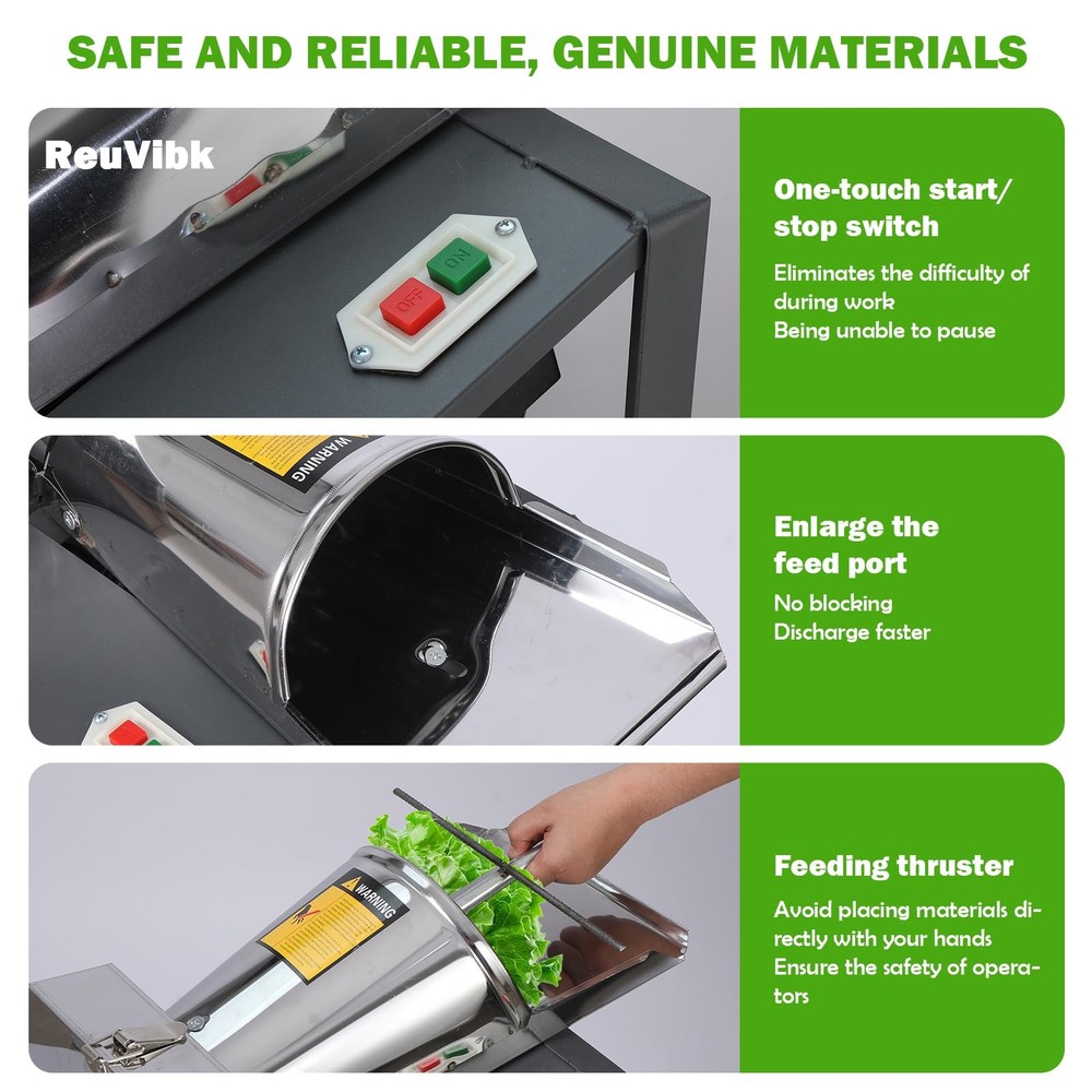 Poultry Veggie Feed Chopper, Feed Processor Vegetable Dicer Chopper, 304 Stai...