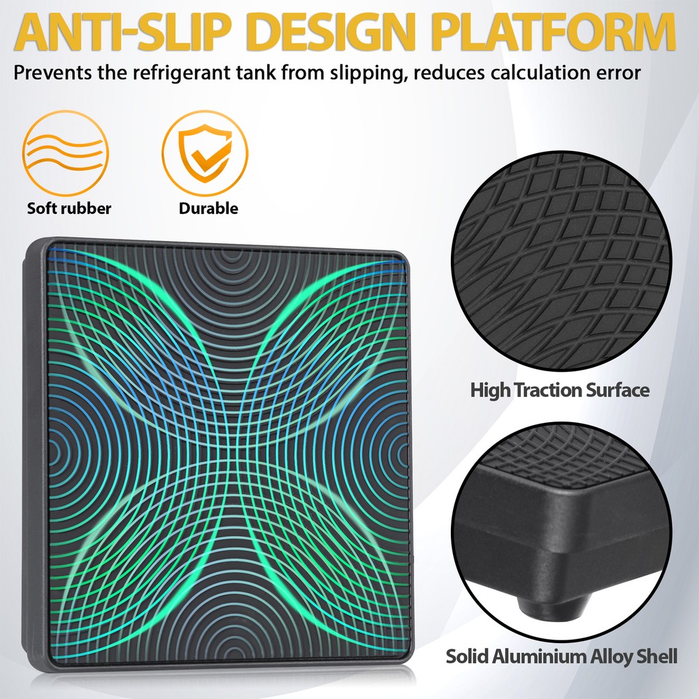 High Precision Electronic Digital Refrigerant Charging Weight Scale Backlit LCD