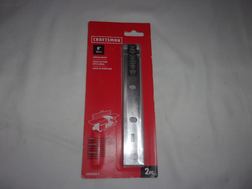 Craftsman  6” Jointer Blade Pack. 2pc Pack, New  (CMZW020-2)