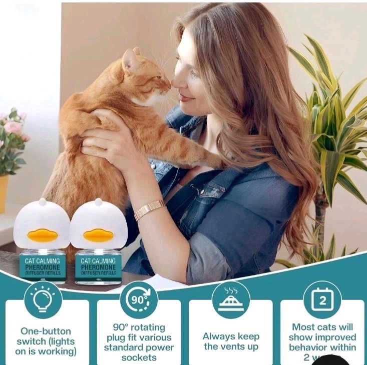 Cat Calming Diffuser 4 in 1 Multicat Calming Pheromones Diffusers Relief Stress
