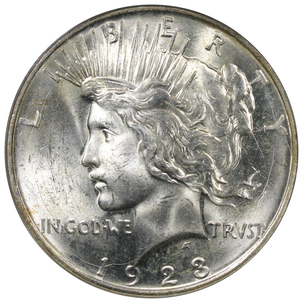 1923-D Peace Dollar PCGS MS63 Flashy Better Date $1