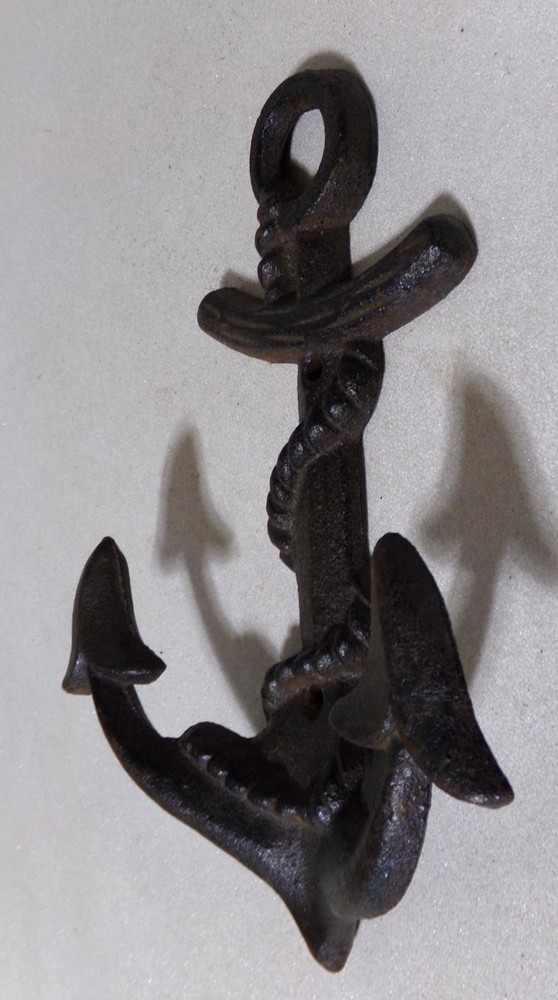 Cast Iron Anchor Coat Hook Rack