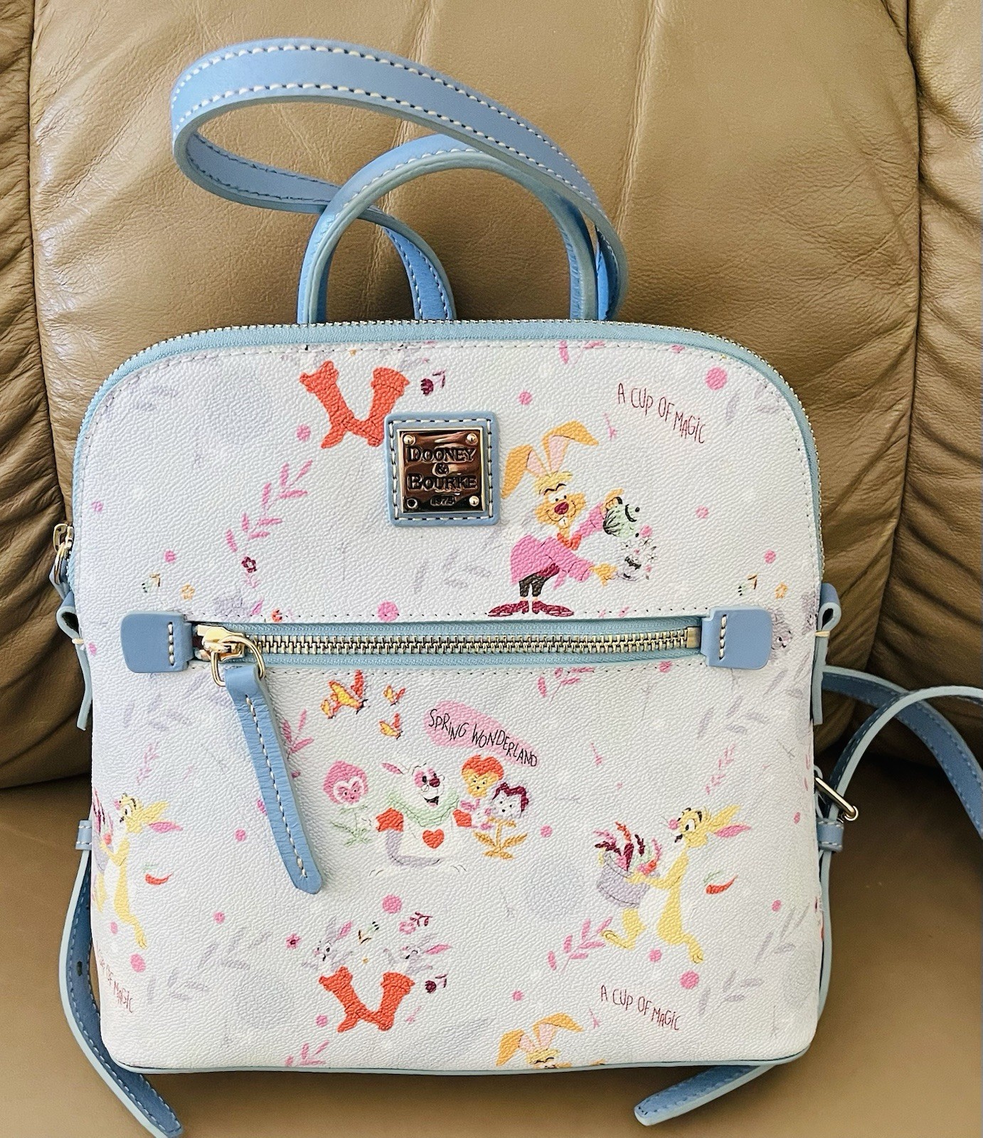 Disney Alice In Wonderland Great Placement NWT Dooney Bourke Purse Backpack