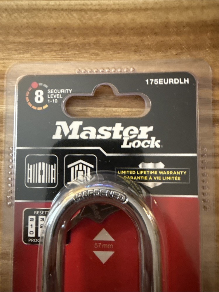 Master Lock 175EURDLH Certified Combination Padlock with Solid Zinc Body New