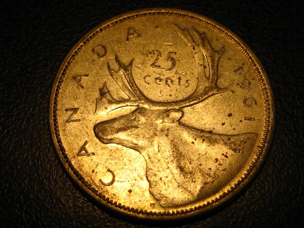 1961 80% Silver Canadian Quarter
