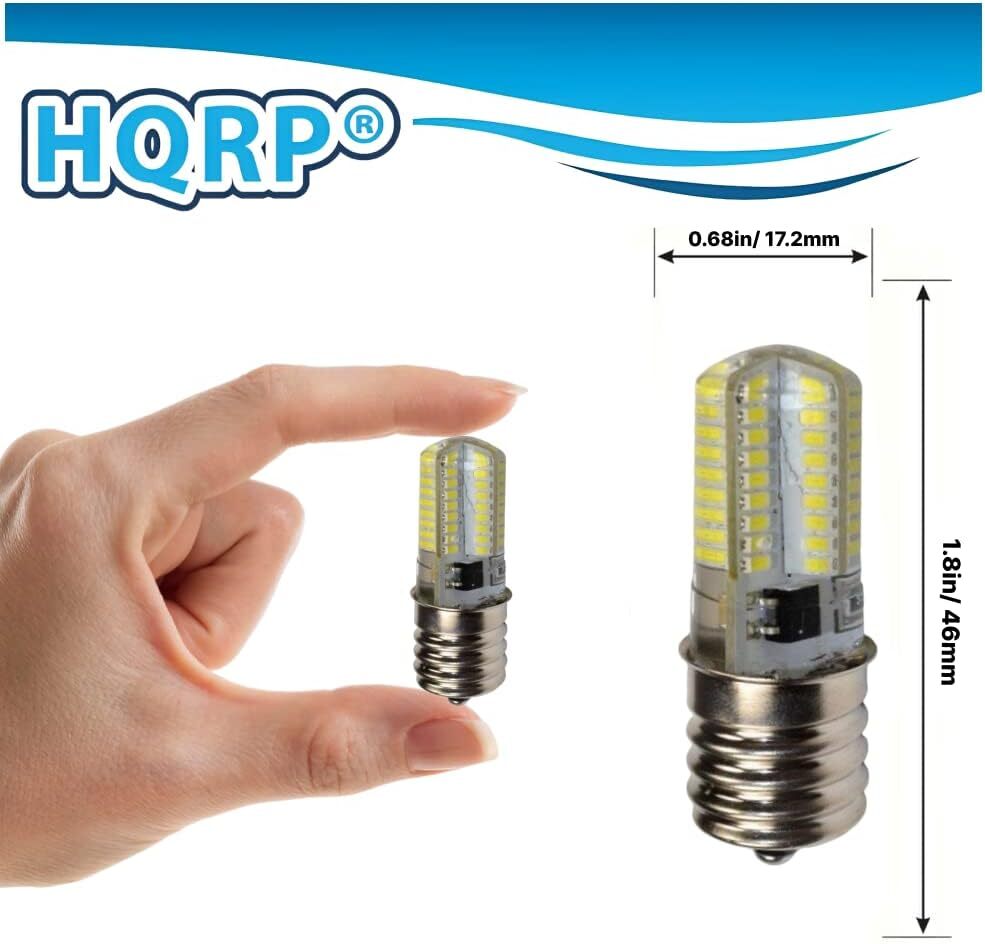 4-Pack E17 Base Silicone Crystal LED Bulb Cool White for GE Microwave Light