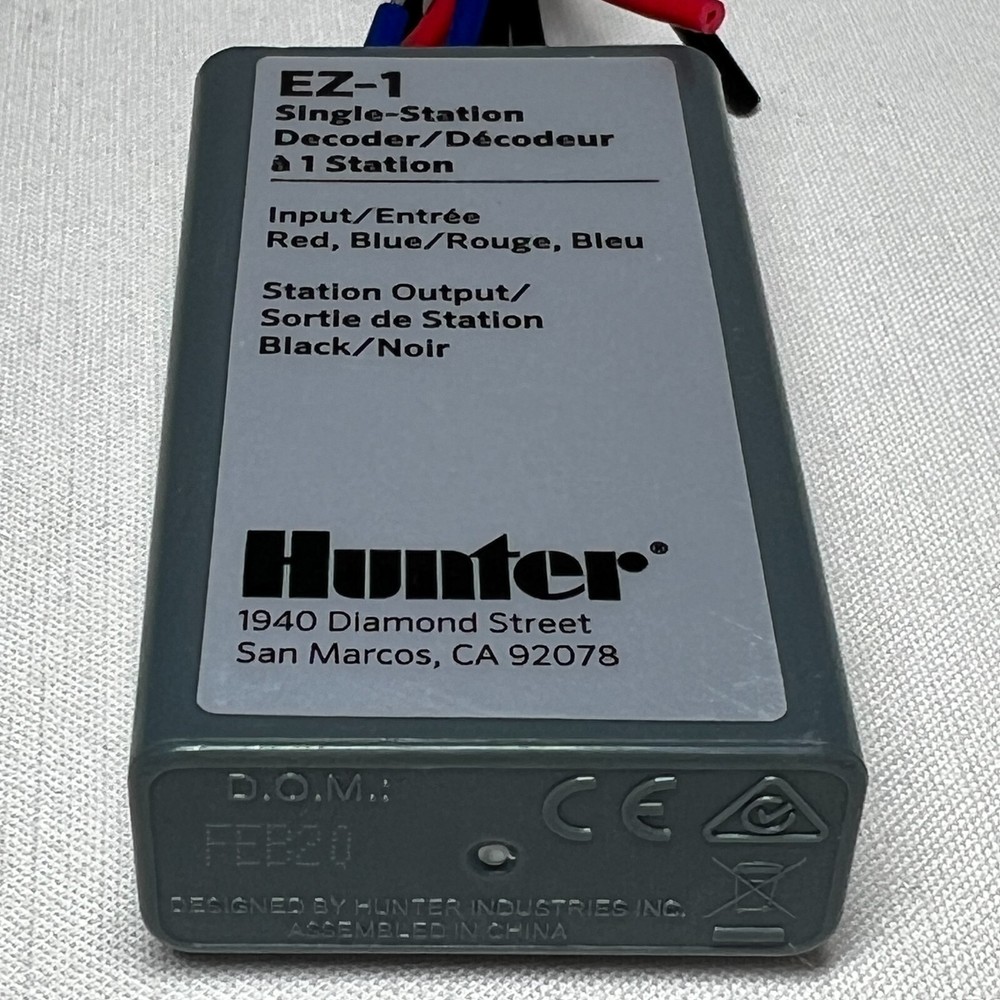 Hunter EZ-1 Single-Station Decoder for HCC ICC2 Controller Timer 02/2020