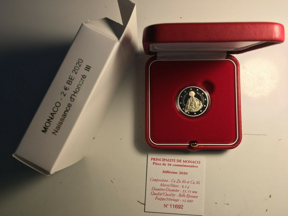 Monaco 2020 Be 300 Years Birth Honore III Commemorative Proof