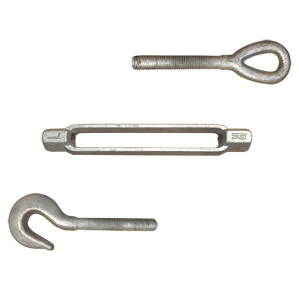 1" x 12" Galvanized Drop Forge Lifting Turnbuckle Hook-Eye Pulley