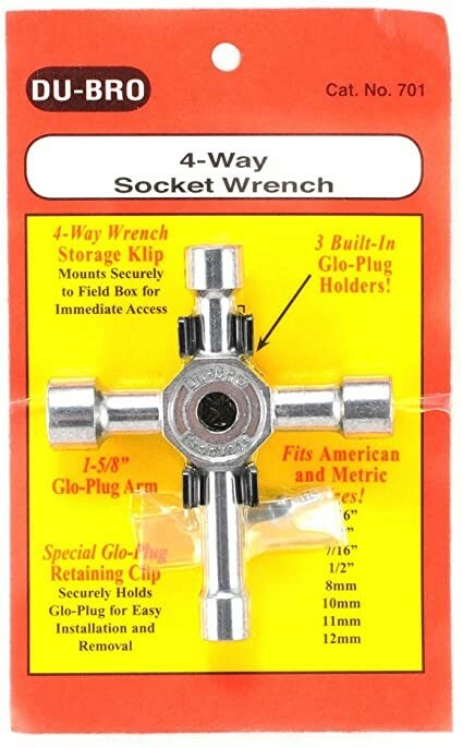 Dubro 701 4-Way Socket Wrench •