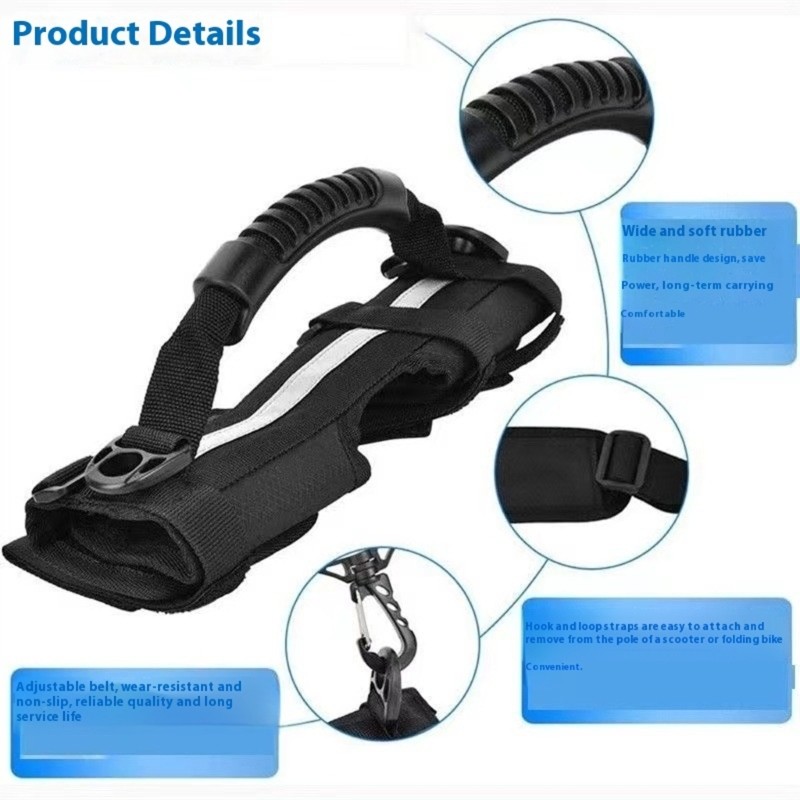 Universal Bike Transport Handle Shoulder Harnesses Easyly Install Foldable