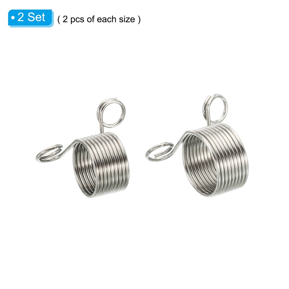 2 Set Adjustable Knitting Crochet Loop Ring for Fingers, Silver