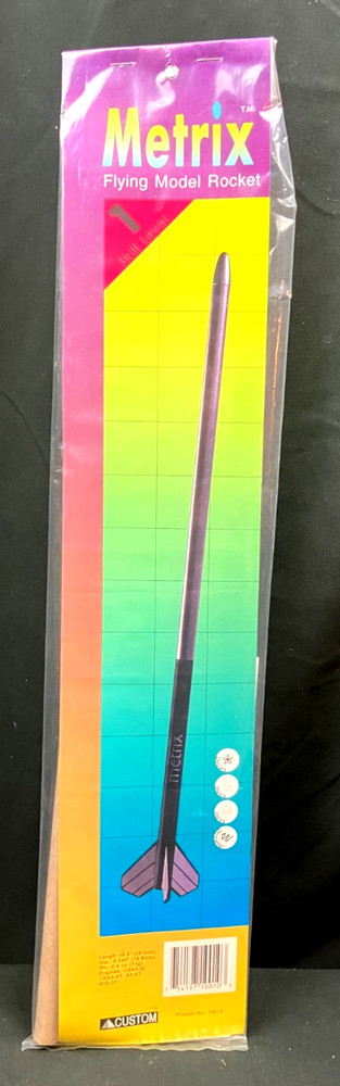 Long OOP 13 mm Power CUSTOM METRIX Skill Level 1 Flying Model Rocket Kit -Sealed