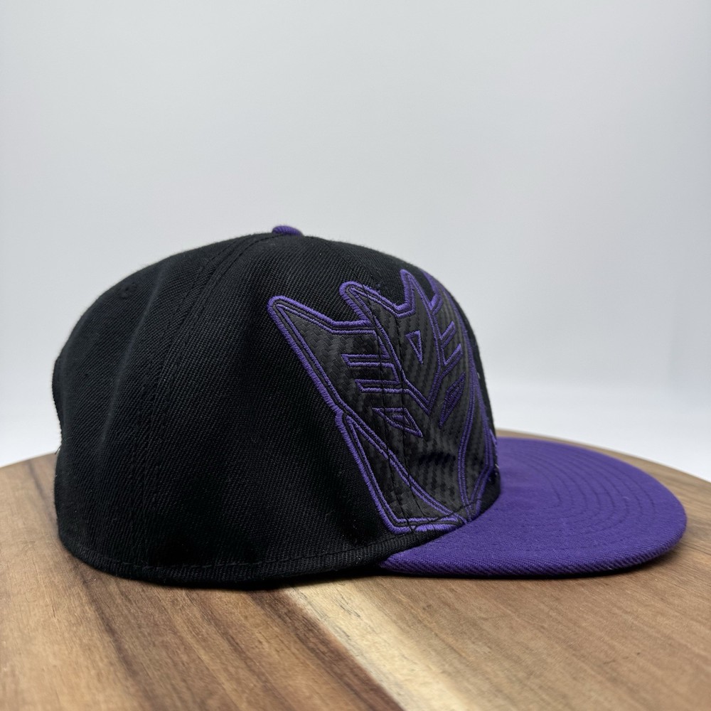 Transformers Megatron 2012 Black/Purple Snap Back Cap Hat Wool Blend OSFA EUC