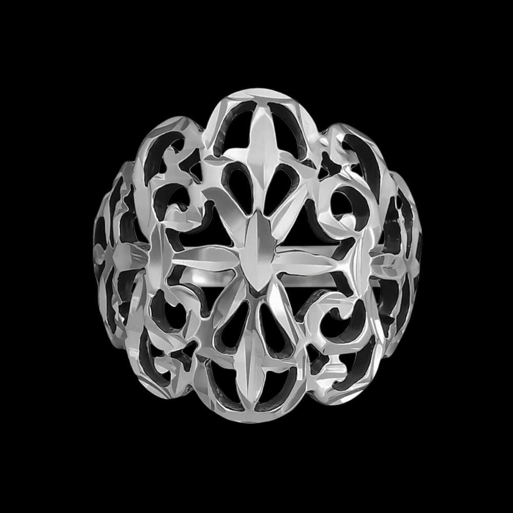 Diamond Cut Large Damask Ring