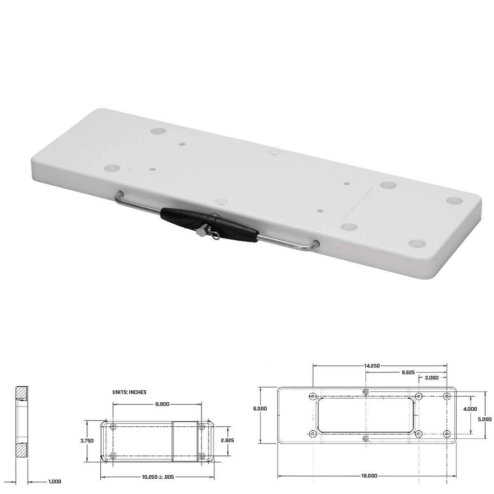 1854019 Quick Release Bracket / RTA-19, White