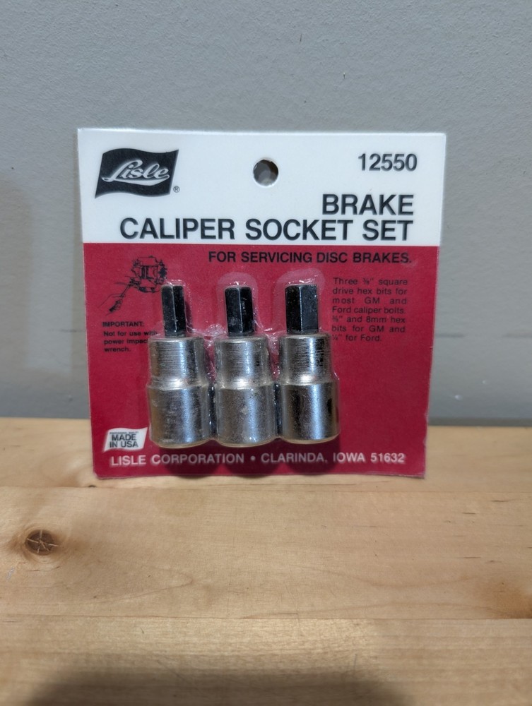 Lisle 12550 Brake Caliper Socket Set GM & Ford