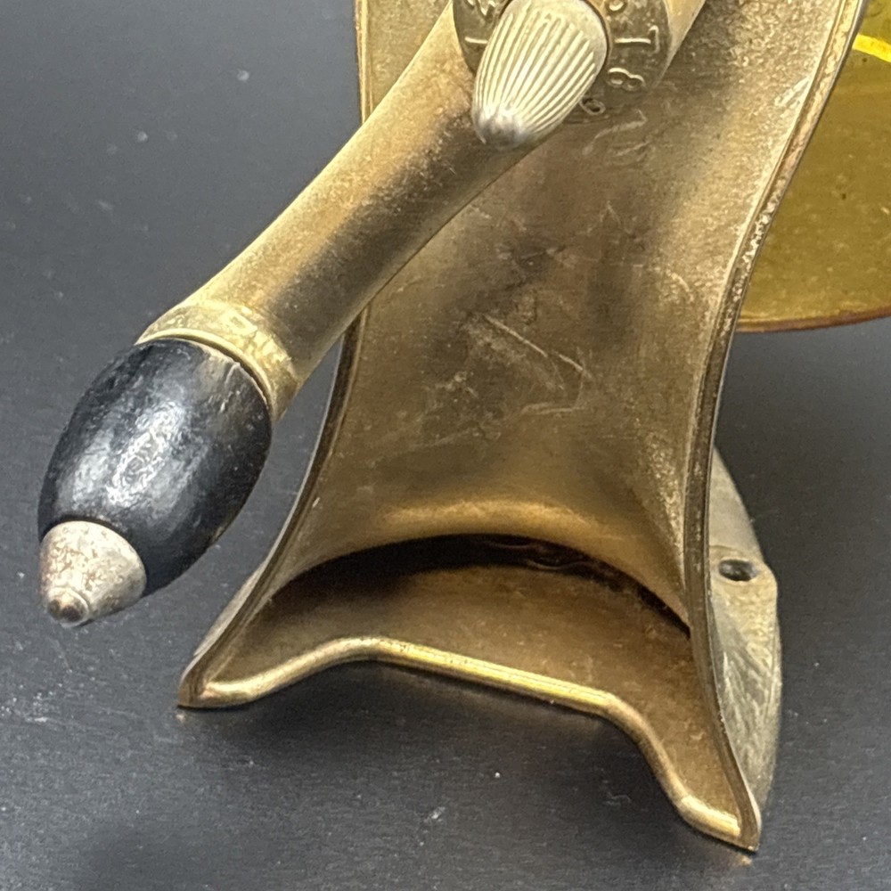 FUTURAMIC PENCIL SHARPENER Wall or Desk Mount Amber Brass