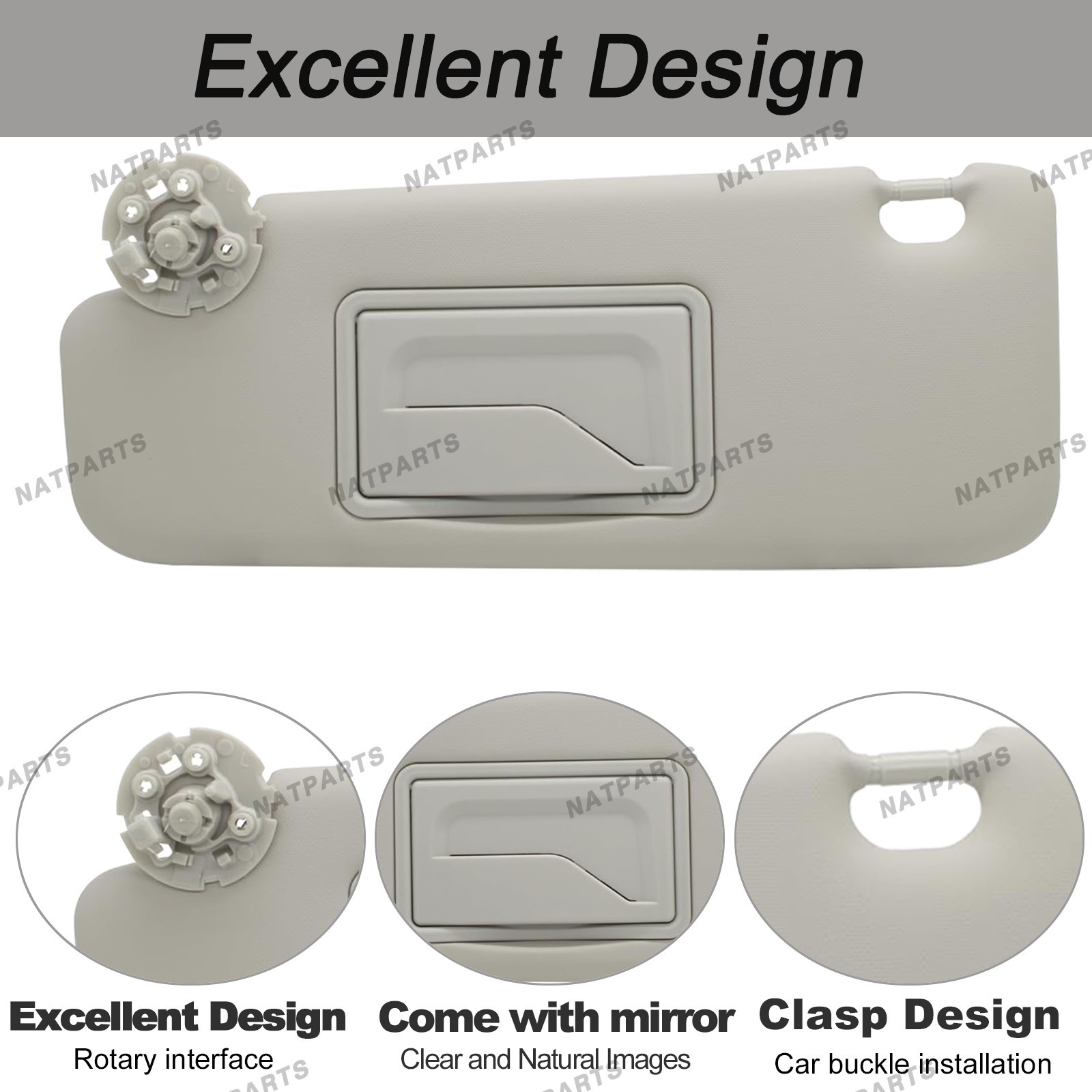 Left Driver Sun Visor For Chevy Cruze 2011-2019 ‎95034256 95034253 84126667