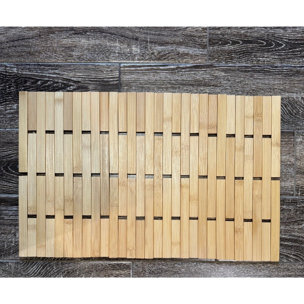 Bamboo Bath Mat NEW no pkg 15"x23.5"